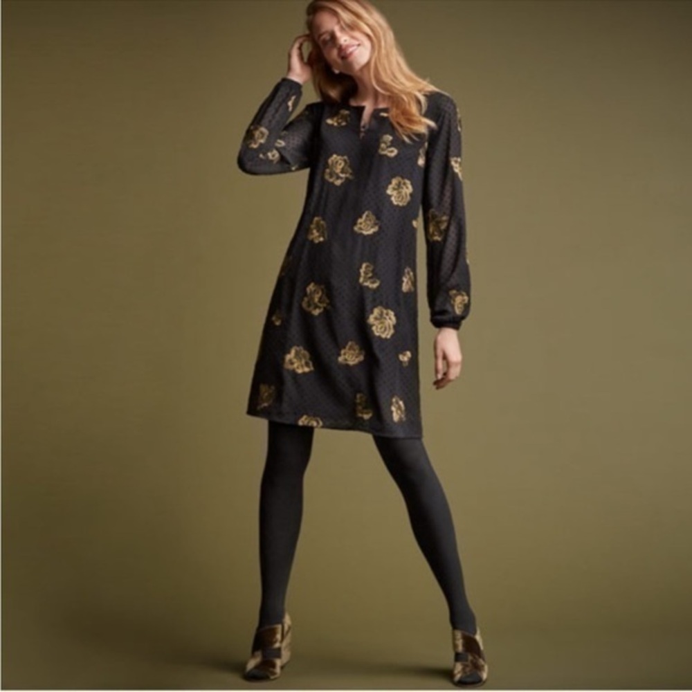 Cabi Limited Edition Floral Embroidered Occasion Dress Black M